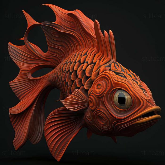 Fire barbus fish